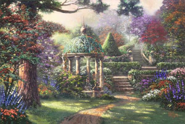 Gazebo Of Prayer by Thomas Kinkade