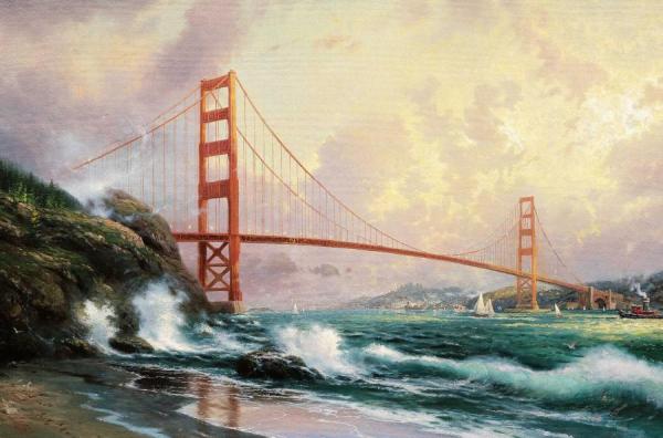 Golden Gate Bridge San Francisco by Thomas Kinkade