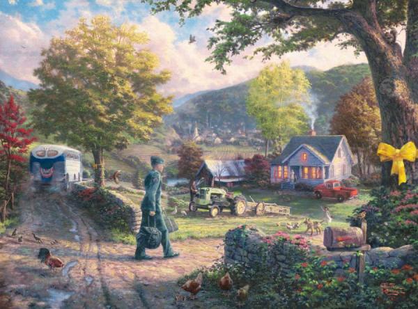 Homecoming Hero by Thomas Kinkade