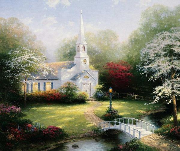 Hometown Chapel by Thomas Kinkade