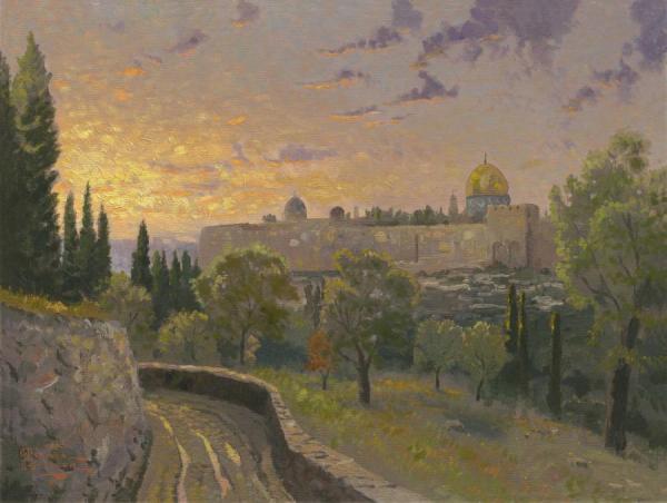 Jerusalem Sunset by Thomas Kinkade