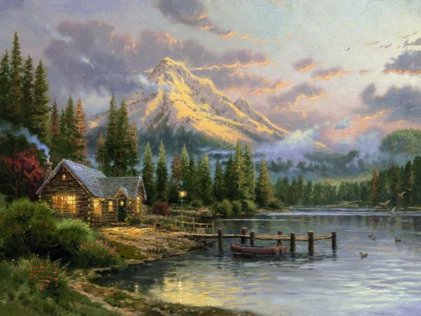 Lakeside Hideaway by Thomas Kinkade