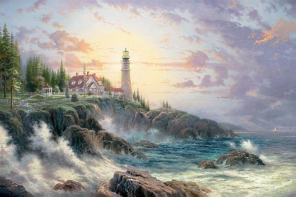 Lighthouse by Thomas Kinkade