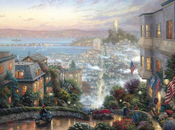 San Francisco Lombard Street by Thomas Kinkade