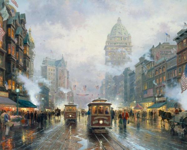 San Francisco Market Street by Thomas Kinkade
