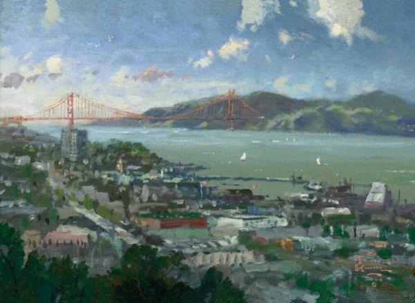 San Francisco View From Coit Tower by Thomas Kinkade