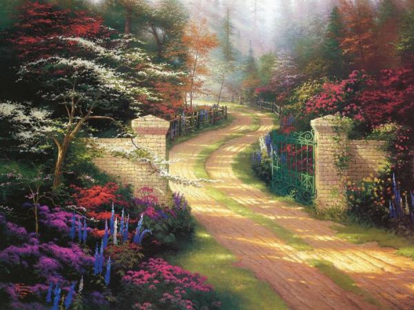 Spring Gate by Thomas Kinkade