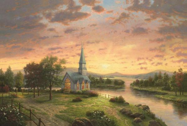Sunrise Chapel by Thomas Kinkade