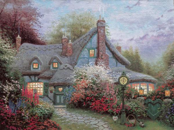 Thomas Kinkade Sweetheart Cottage