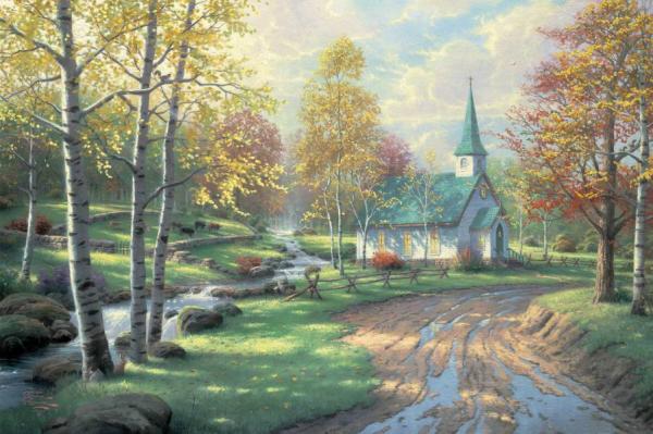 The Aspen Chapel by Thomas Kinkade
