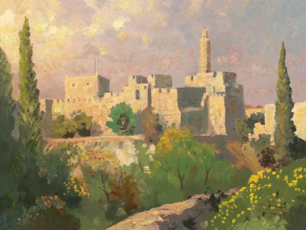 Tower Of David by Thomas Kinkade