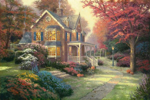 Victorian Autumn by Thomas Kinkade