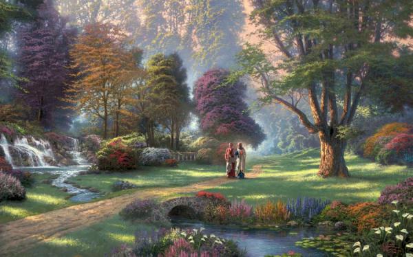 Walk Of Faith by Thomas Kinkade