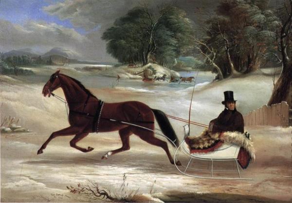 Judge Van Aernum In His Sleigh by Thomas Kirby Van Zandt