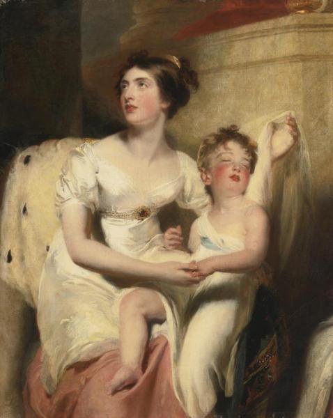 Portrait Of Anne, Countess Of Charlemont And Her Son James by Thomas Lawrence