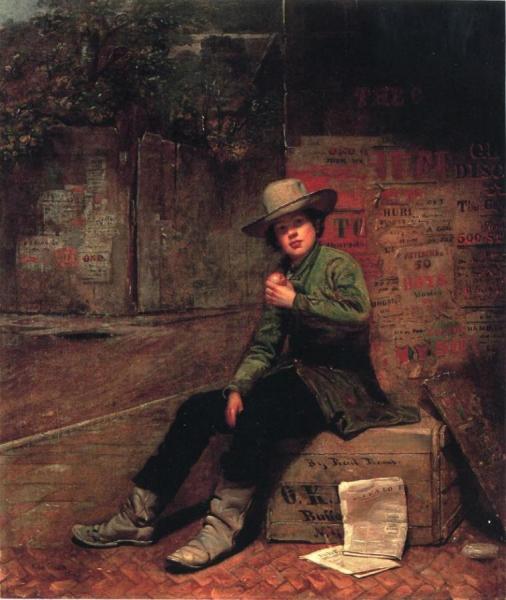 Buffalo Newsboy by Thomas Le Clear Oil Painting Reproductions