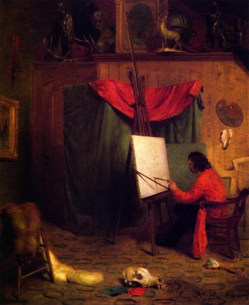 William Holbrook Beard In  His Studio by Thomas Le Clear