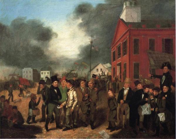 First State Election, Michigan, 1837 by Thomas Mickell Burnham