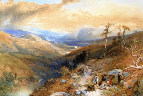A Rest, The Highland Pass by Thomas Miles Richardson, Jr.