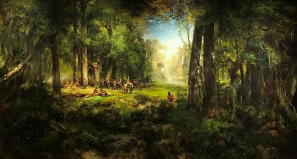 Ponce De Leon In Florida by Thomas Moran