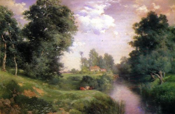 A Long Island River by Thomas Moran