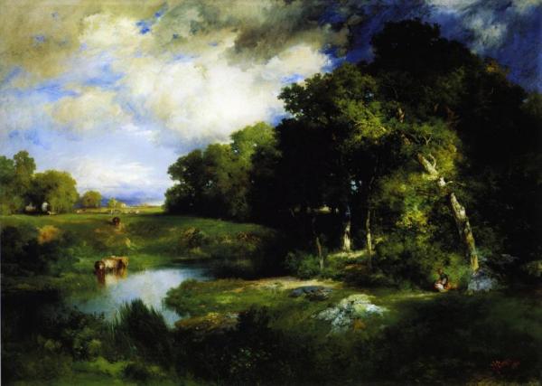 A Pastoral Landscape by Thomas Moran