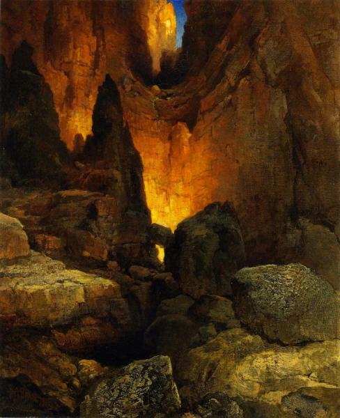 A Side Canyon, Grand Canyon Of Arizona by Thomas Moran
