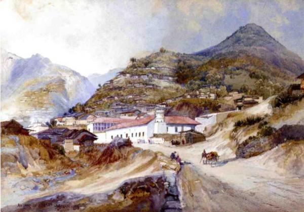 Angangueo, Mexico by Thomas Moran