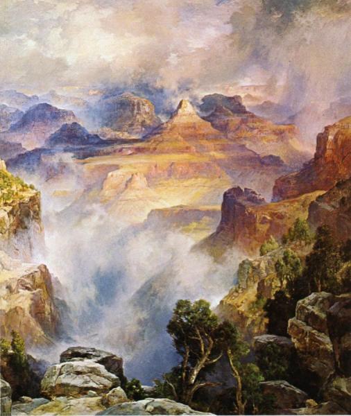 Canyon Mists: Zoroaster Peak [grand Canyon, Arizona] by Thomas Moran
