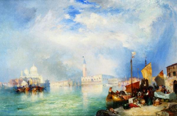 Entrance To The Grand Canal, Venice by Thomas Moran