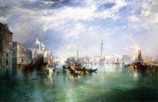 Entrance To The Grand Canal, Venice by Thomas Moran