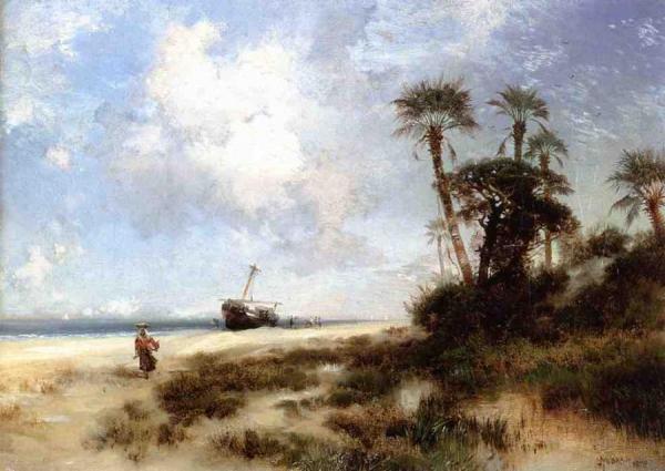 Fort George Island by Thomas Moran Oil Painting Reproductions