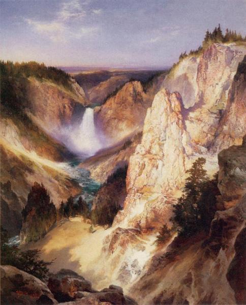 Great Falls Of Yellowstone by Thomas Moran