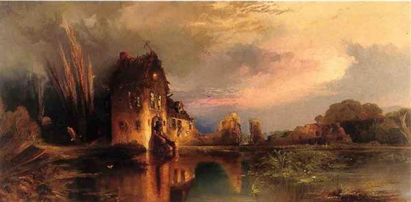Haunted House by Thomas Moran Oil Painting Reproductions