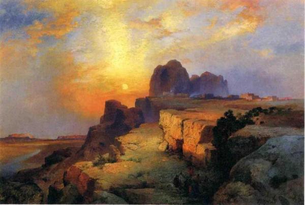 Hopi Museum, Arizona by Thomas Moran Oil Painting Reproductions