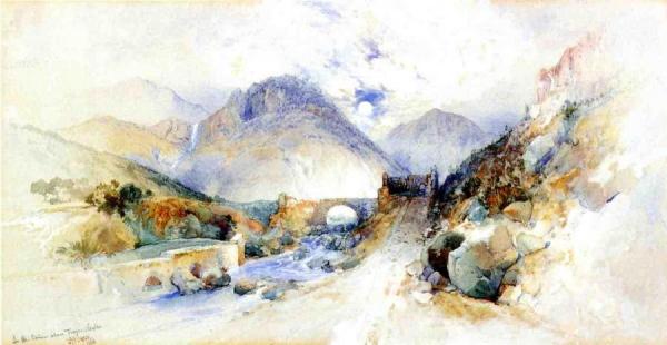 In The Cajon Above Troyes, Mexico by Thomas Moran