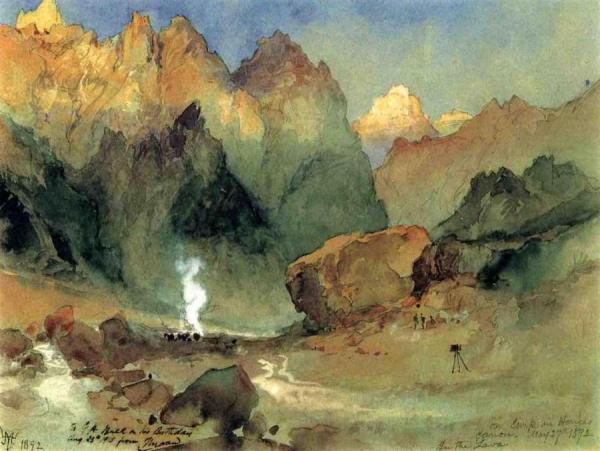 In The Lava Beds by Thomas Moran Oil Painting Reproductions