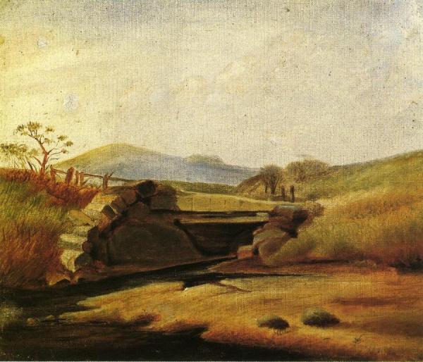Landscape After Second Lesson With Edward Moran by Thomas Moran