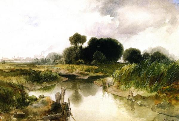 Long Island Landscape by Thomas Moran