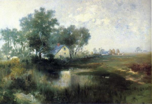Misty Morning, Appaquogue by Thomas Moran