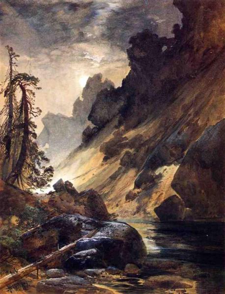 Moonlight, Devil's Den by Thomas Moran