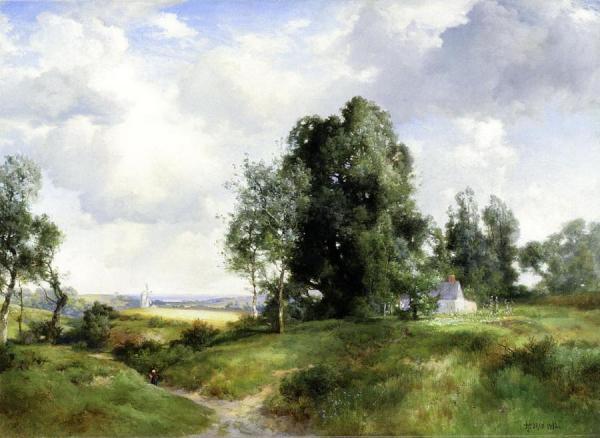 Old Windmill, East Hampton, Long Island, New York by Thomas Moran