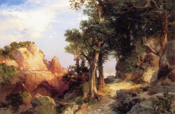 On The Berry Trail - Grand Canyon Of Arizona by Thomas Moran