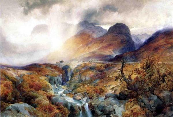 Pass At Glencoe, Scotland by Thomas Moran