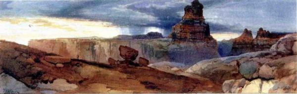 Shin-au-av-tu-weap (god Land), Canyon Of The Colorado, Utah by Thomas Moran
