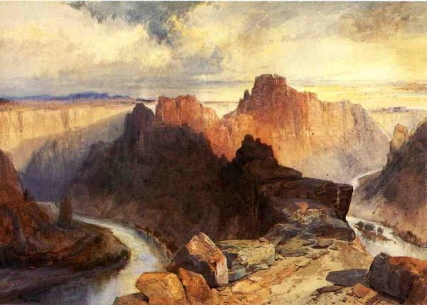 Summer, Amphitheatre, Colorado River, Utah Territory by Thomas Moran