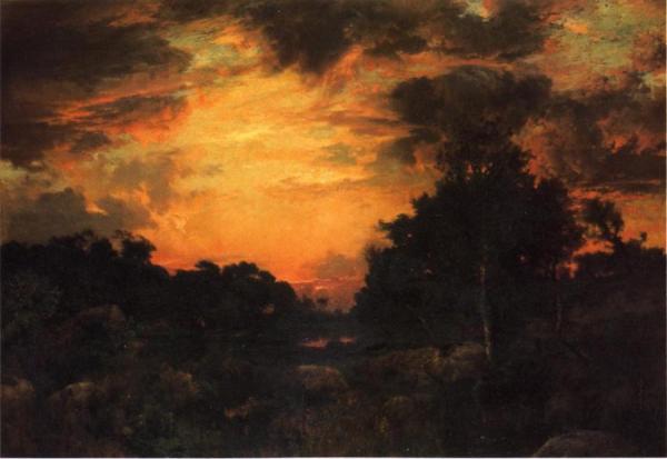 Sunset On Long Island by Thomas Moran