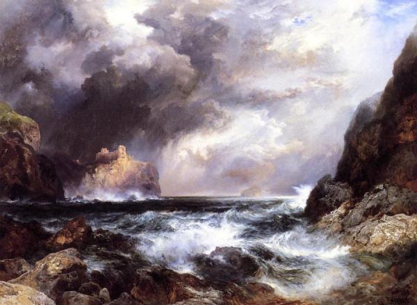 Tantallon Castle, North Berwick, Scotland by Thomas Moran