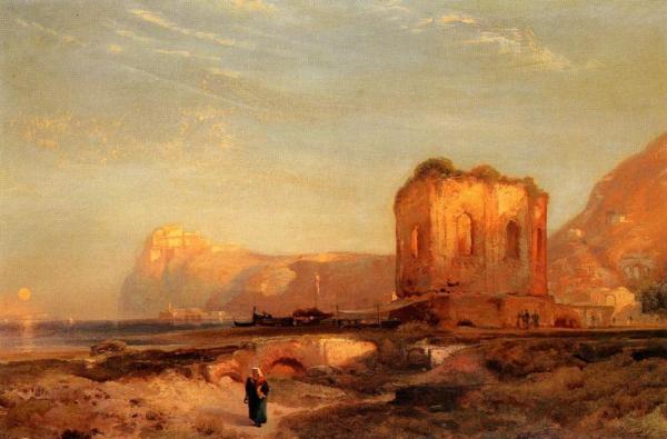 Temple Of Venus, Castle Of Baiae by Thomas Moran