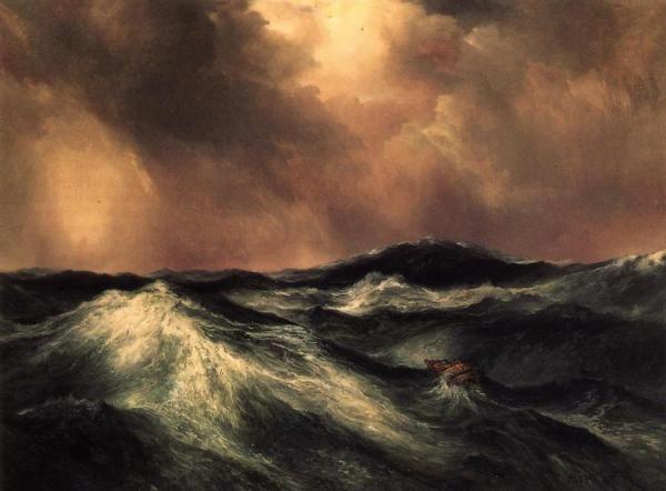 The Angry Sea by Thomas Moran Oil Painting Reproductions